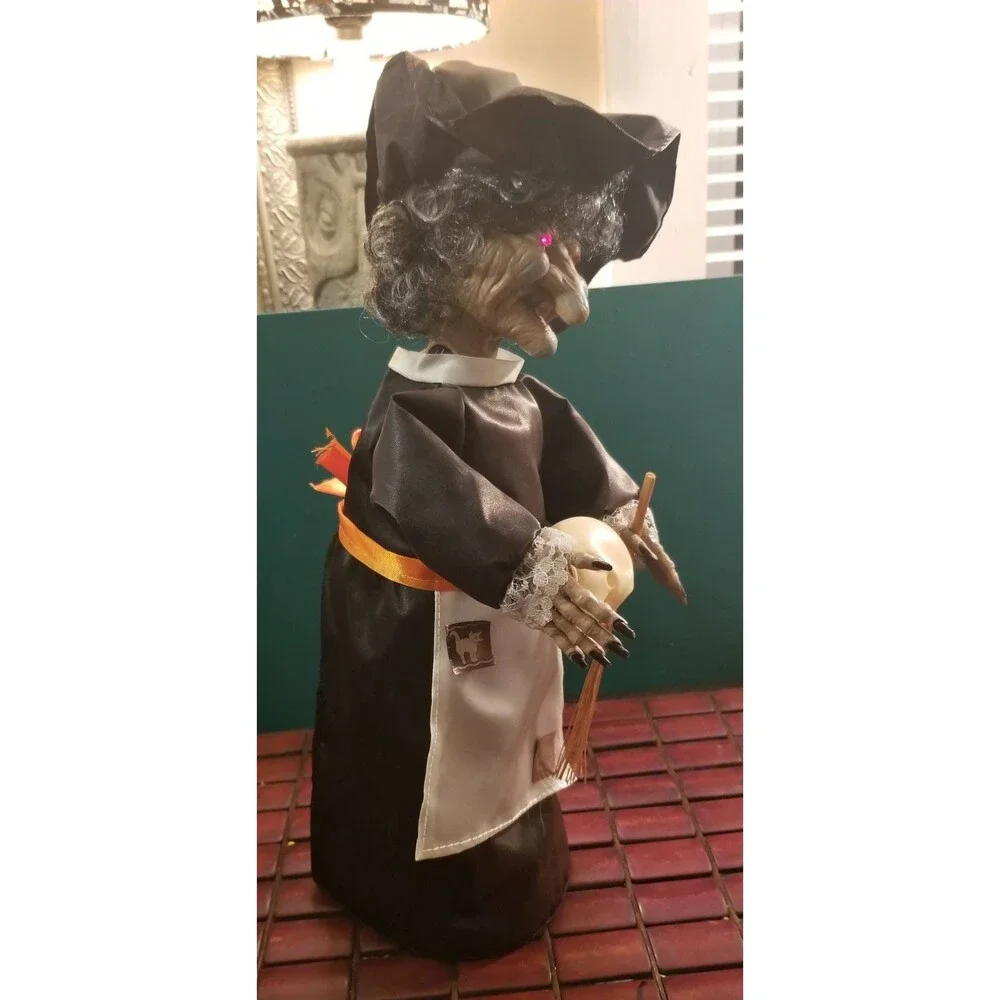 Vintage 1989 Sancho Witch Figure, Animatronic Halloween Decor (Original Box)